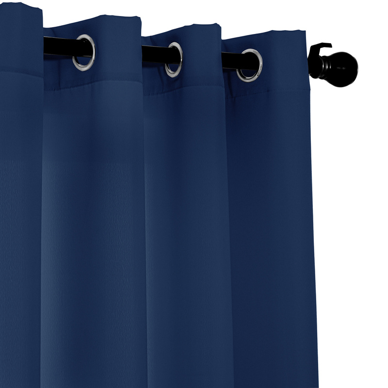 Zasłona granatowa na przelotkach 140x250