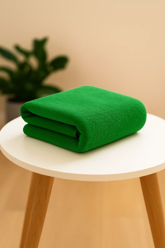 Ręcznik kąpielowy MIKRO zielony z mikrofibry 33x50 szybkoschnący