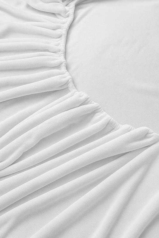 Prześcieradło pluszowe z gumką MIŚ białe 200x220