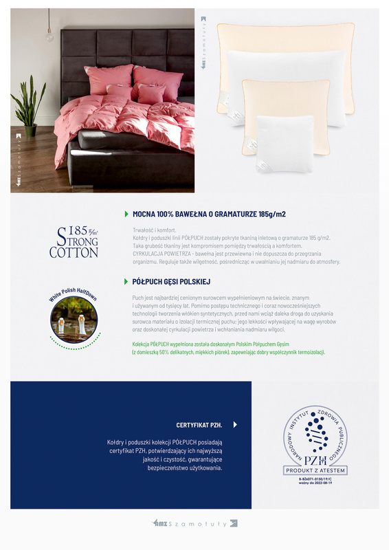 Kołdra 200x220 całoroczna puchowa naturalna PÓŁPUCH