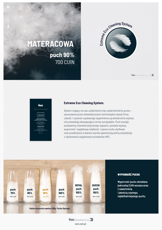 Kołdra 200x200 zimowa naturalna puchowa MATERACOWA kremowa