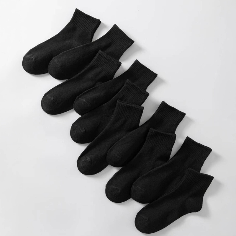 5-pak Skarpetki bawełniane czarne damskie BLACK 39-42