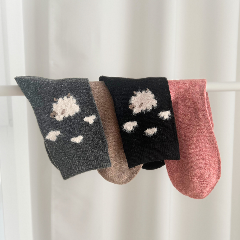 4-pak Skarpetki wełniane świąteczne OWIECZKI 35-40