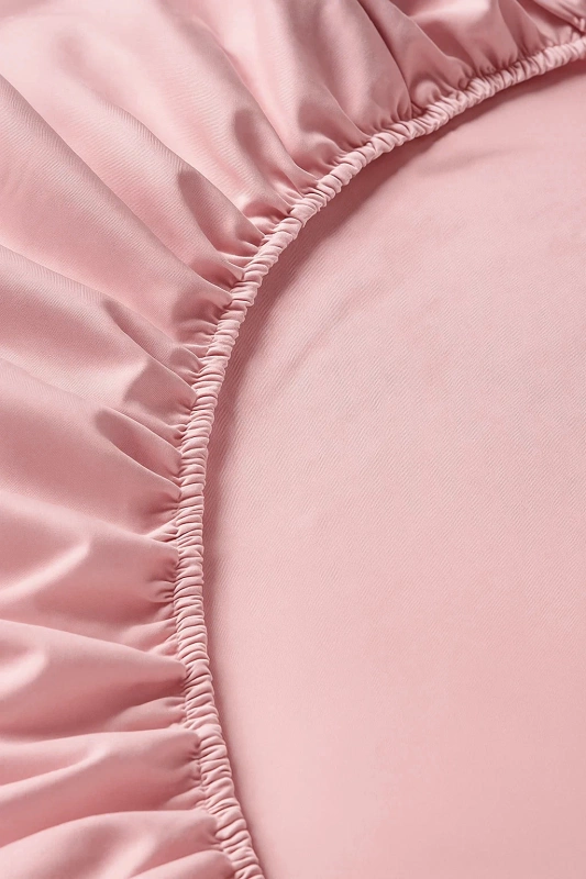Prześcieradło z gumką jasne różowe 180x200