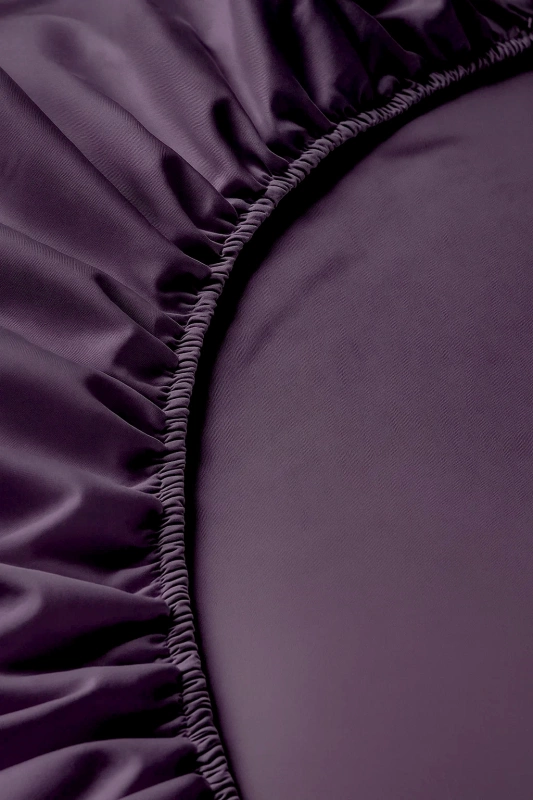 Prześcieradło z gumką fioletowe 140x200