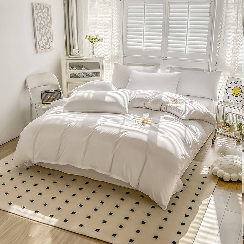 Biała pościel bawełniana 140x200 2 el. M411 B-01