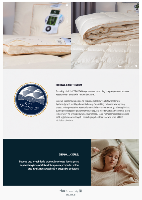 Kołdra 200x200 zimowa naturalna puchowa MATERACOWA kremowa