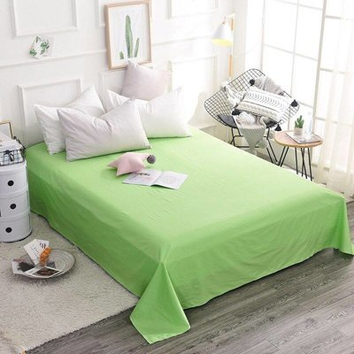 Prześcieradło tradycyjne bawełniane 160x210 jasne zielone