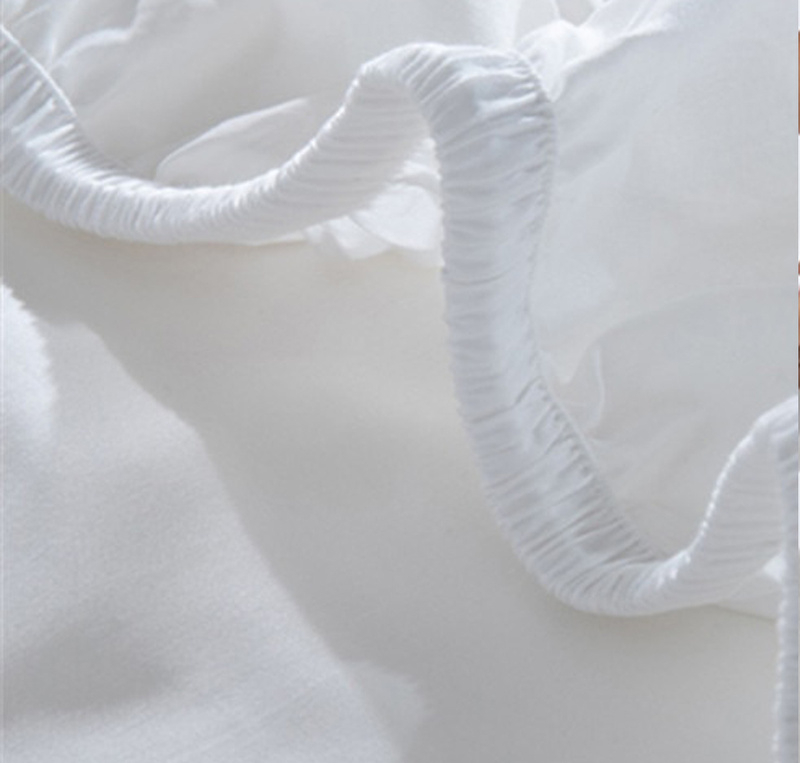 Prześcieradło z gumką bawełniane białe 160x200