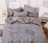 Pościel 200x220 4 el. w kratę szara