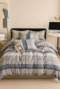 Pościel flanelowa gruba zimowa ciepła w kratę Vallarta 200x220 3 el. A-041