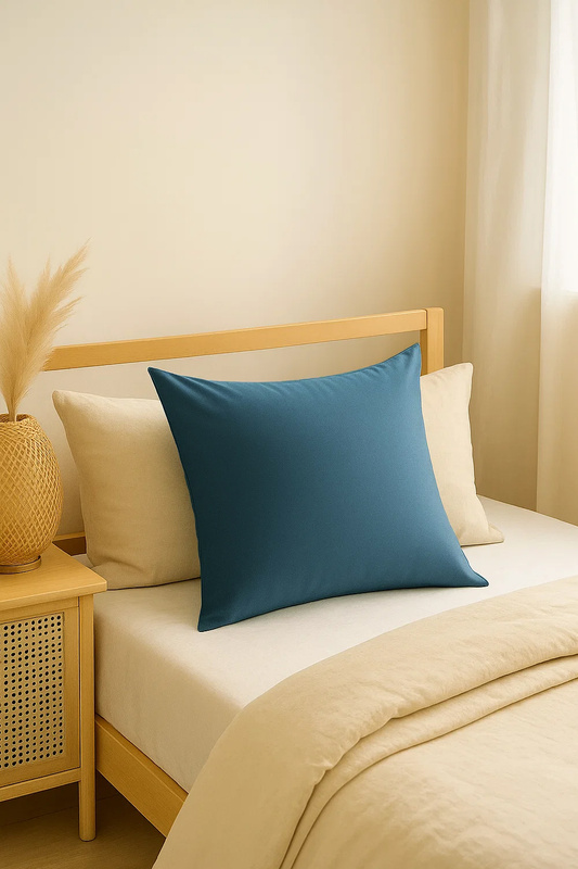 Poszewka na poduszkę bawełniana 50x60 ciemna niebieska