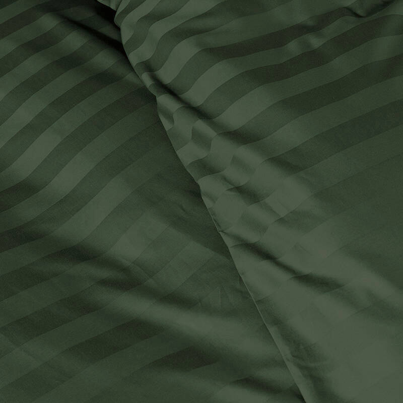 Pościel butelkowa zielona w paski 200x220 3 el. Kim Green H-009