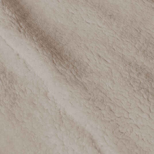 Koc pluszowy tłoczony w pasy narzuta z barankiem 200x220 chłodny beżowy