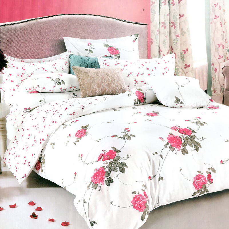 Pościel bawełniana 200x220 3 el. Rose B-121