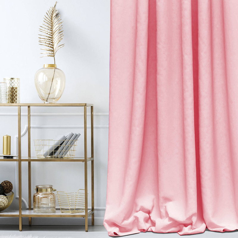 Zasłona jasna różowa na taśmie 140x250