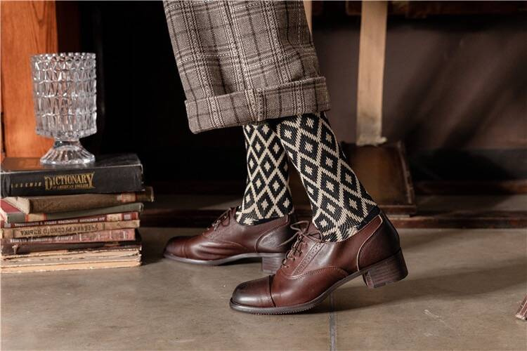 5-pak Skarpetki damskie bawełniane vintage 35-38