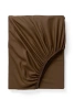 Prześcieradło z gumką brązowe 200x220