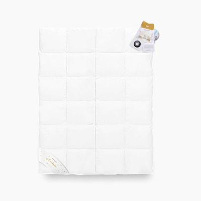 Kołdra 155x200 zimowa naturalna puchowa extra ciepła MATERACOWA PRESTIGE biała