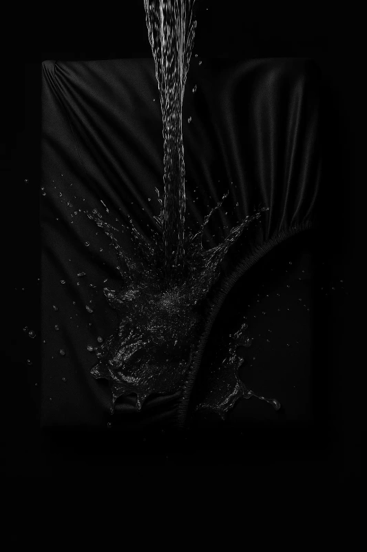 Prześcieradło wodoodporne z gumką czarne 90x200