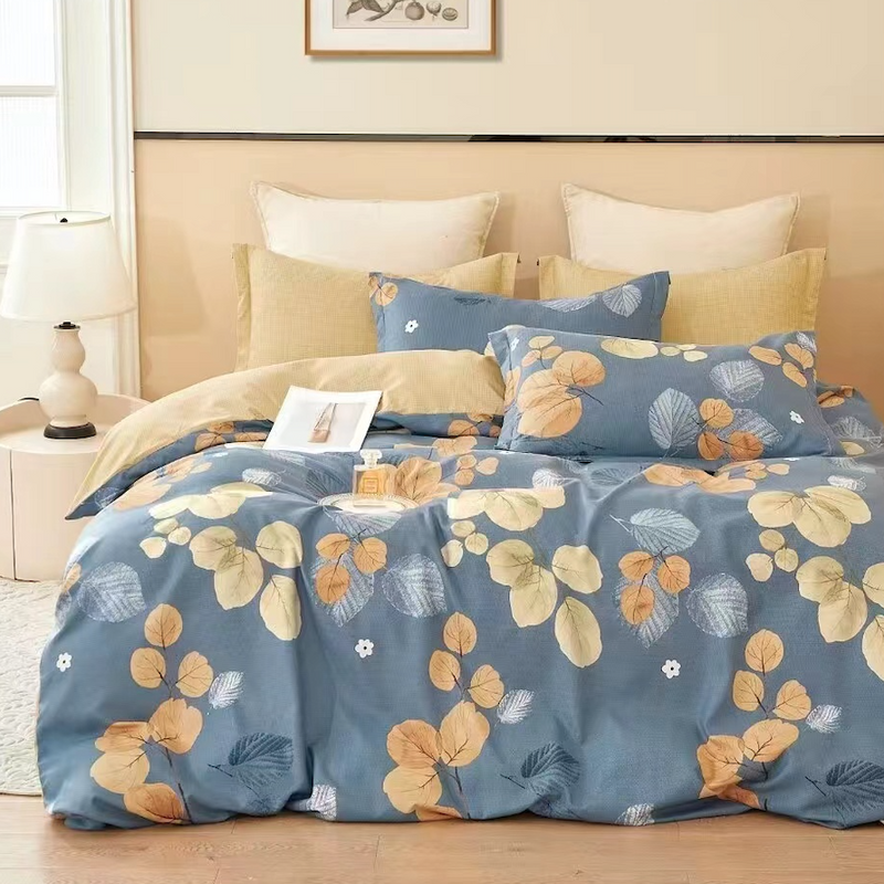 Pościel flanelowa gruba zimowa ciepła w liście Itapevi 200x220 3 el. A022