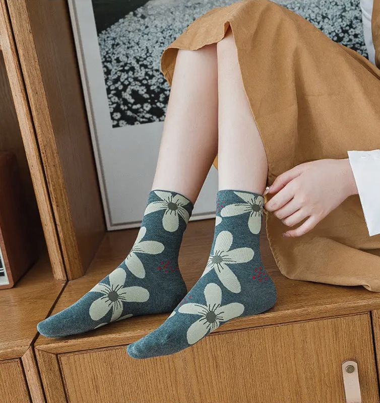 5-pak Skarpetki damskie FLOWERS 39-41