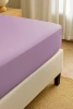 Prześcieradło z gumką lawendowe jasne fioletowe 200x220