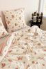 Pościel biało-różowa w kwiaty 200x220 3 el. Roses F2