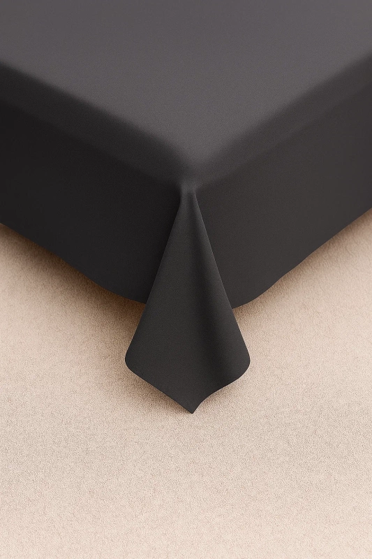 Prześcieradło tradycyjne ciemne szare 200x220