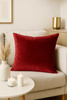 Poszewka na poduszkę welurowa czerwona 40x40