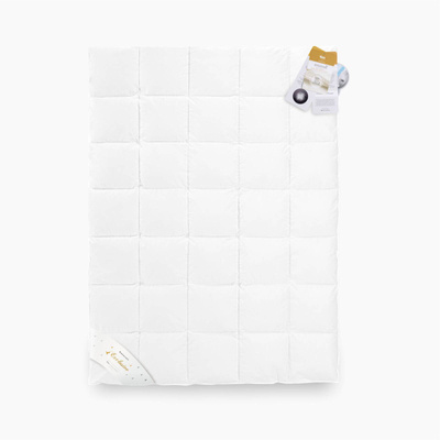 Kołdra 220x240 zimowa naturalna puchowa MATERACOWA PRESTIGE biała