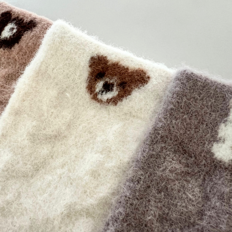 5-pak Skarpetki dziecięce pluszowe dla dziewczynki GIRL BEAR 25-30