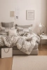 Pościel szara 160x200 4 el. Carinho C-31