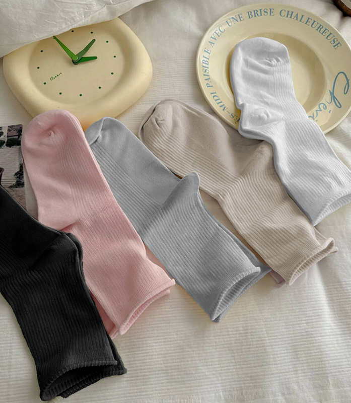 5-pak Skarpetki bawełniane bezuciskowe damskie PASTEL 39-42