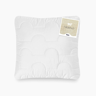 Poduszka pikowana 40x40 naturalna wełniana MERINO