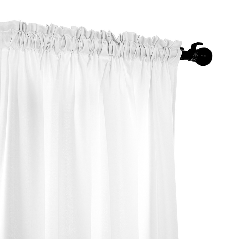 Zasłona biała na taśmie 140x250