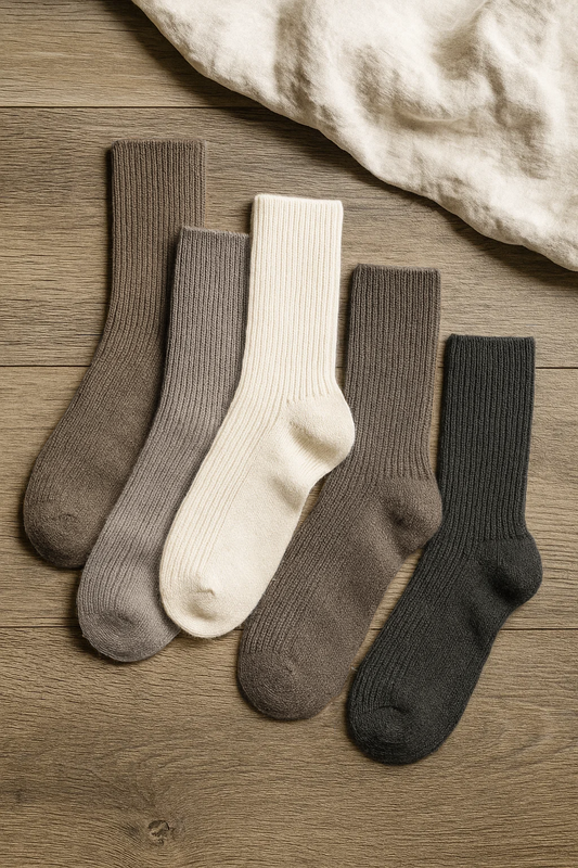 5-pak Skarpetki wełniane damskie długie z wełny merynosa 35-38