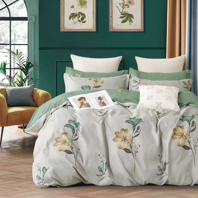 Pościel flanelowa w kwiaty 160x200 3 el. Goya A006