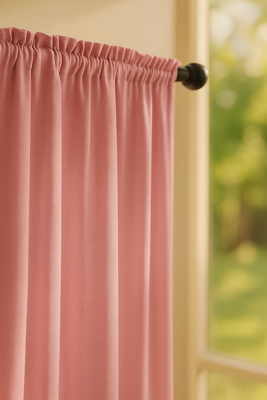 Zasłona jasna różowa na taśmie 140x250