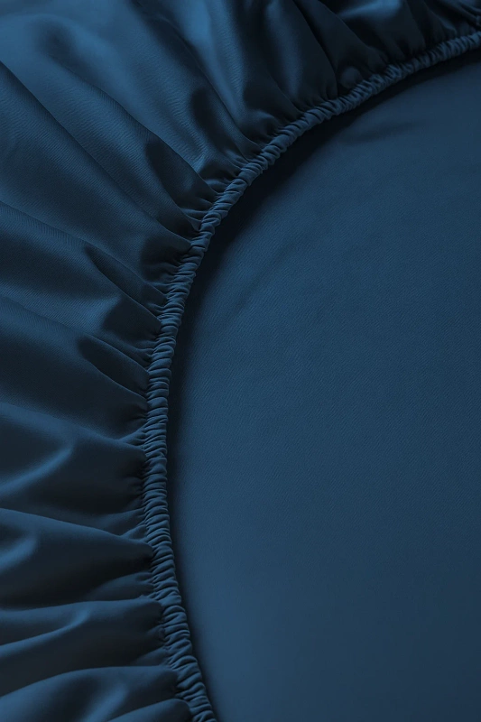 Prześcieradło z gumką niebieskie 120x200