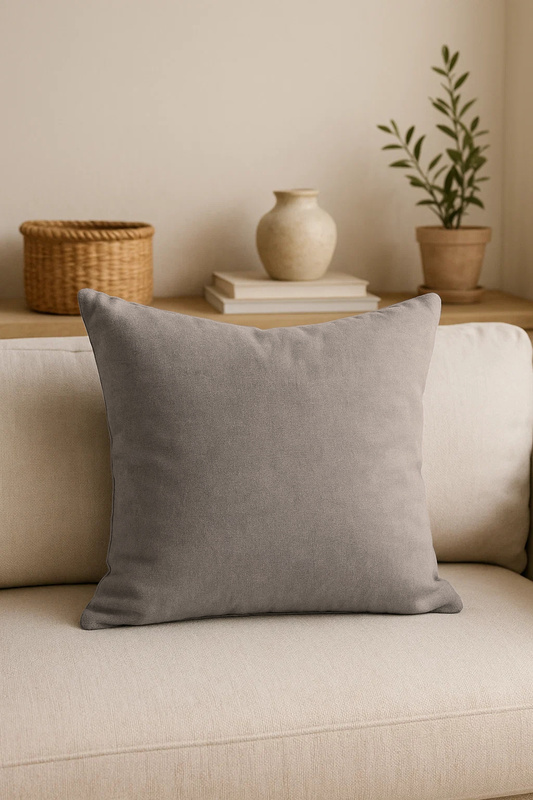 Poszewka na poduszkę bawełniana taupe 40x40