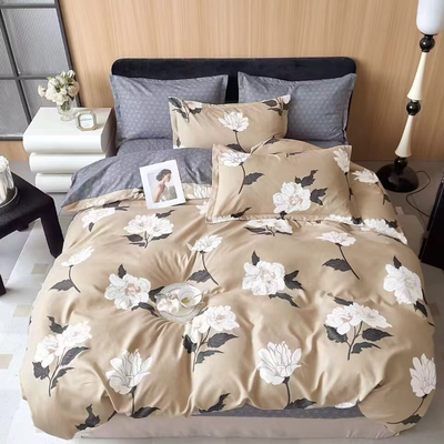 Pościel flanelowa gruba zimowa ciepła w kwiaty Macae 200x220 3 el. A003
