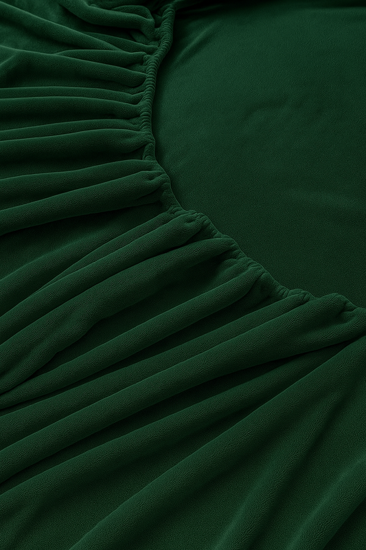 Prześcieradło pluszowe z gumką MIŚ butelkowe zielone 90x200