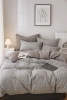 Pościel 200x220 4 el. w kratę szara