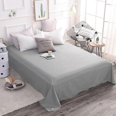 Prześcieradło bawełniane 200x220 szare