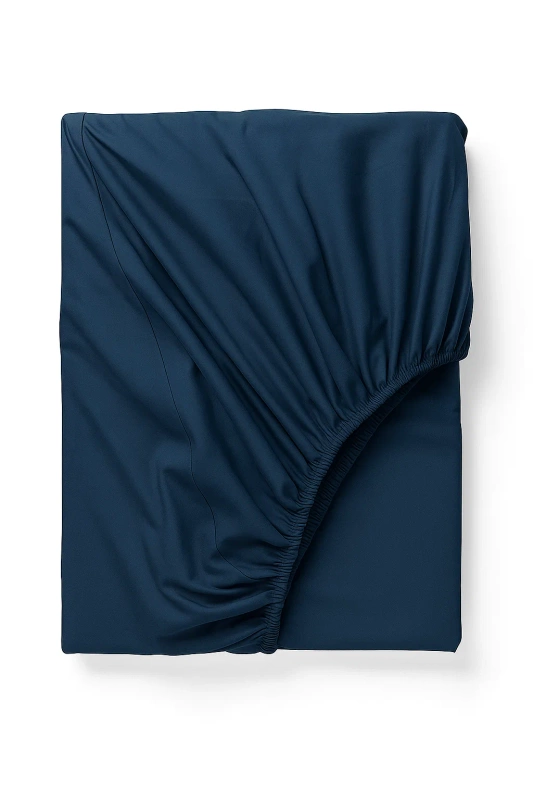 Prześcieradło z gumką niebieskie 90x200