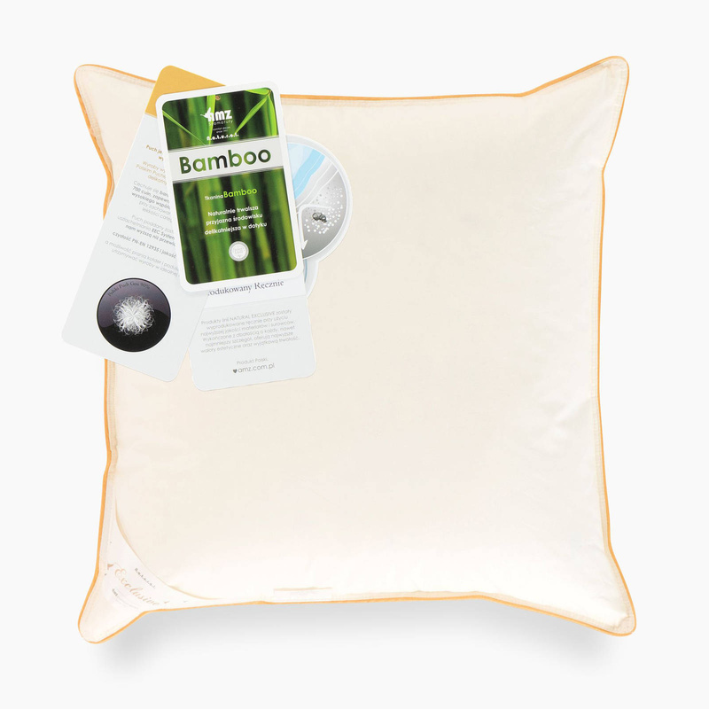 Poduszka puchowa bambusowa 40x40 naturalna 100% DREAM
