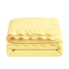 Pościel z falbanką żółta musztardowa 200x220 3 el. 