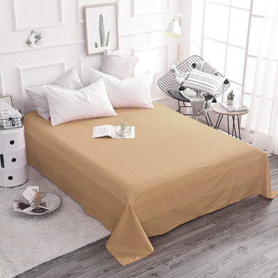 Prześcieradło tradycyjne bawełniane 200x230 beżowe