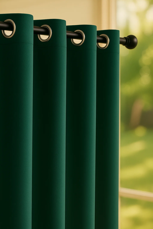 Zasłona petrol na przelotkach 140x250